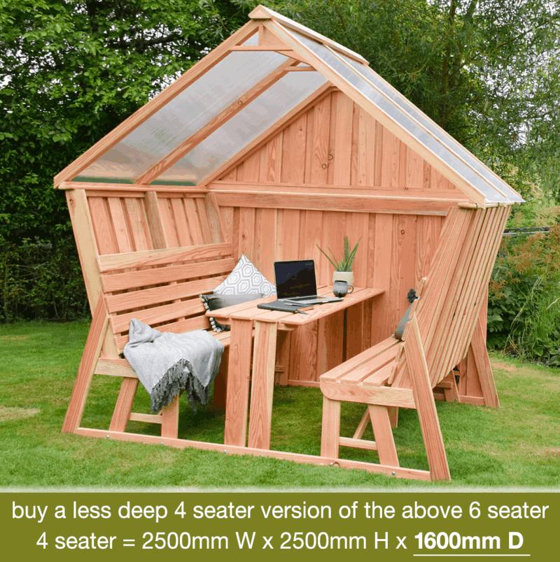 The 'original' Social Pod with 'full height timber' rear wall The 'original' Social Pod with 'full height timber' rear wall